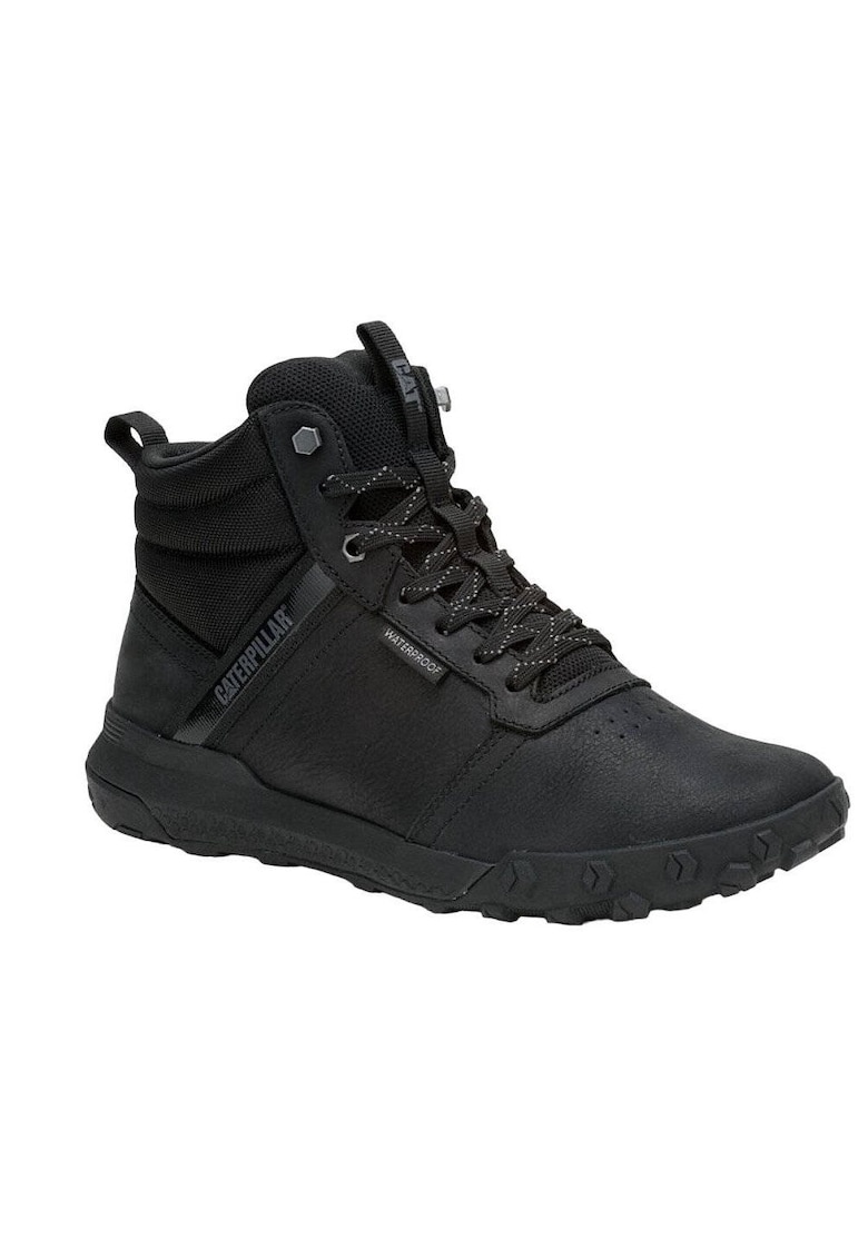 Cat Ghete barbati erpillar Cat Hex Mid piele naturala - negru - Negru