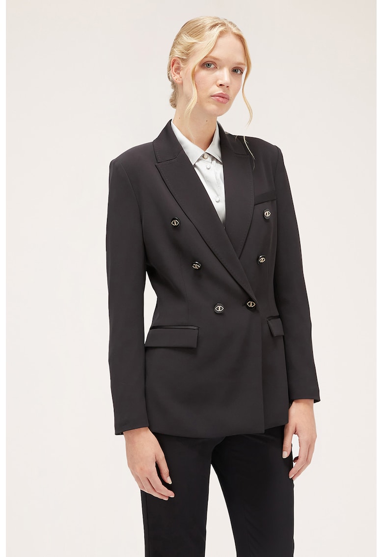 Sacou cu doua randuri de nasturi - Negru