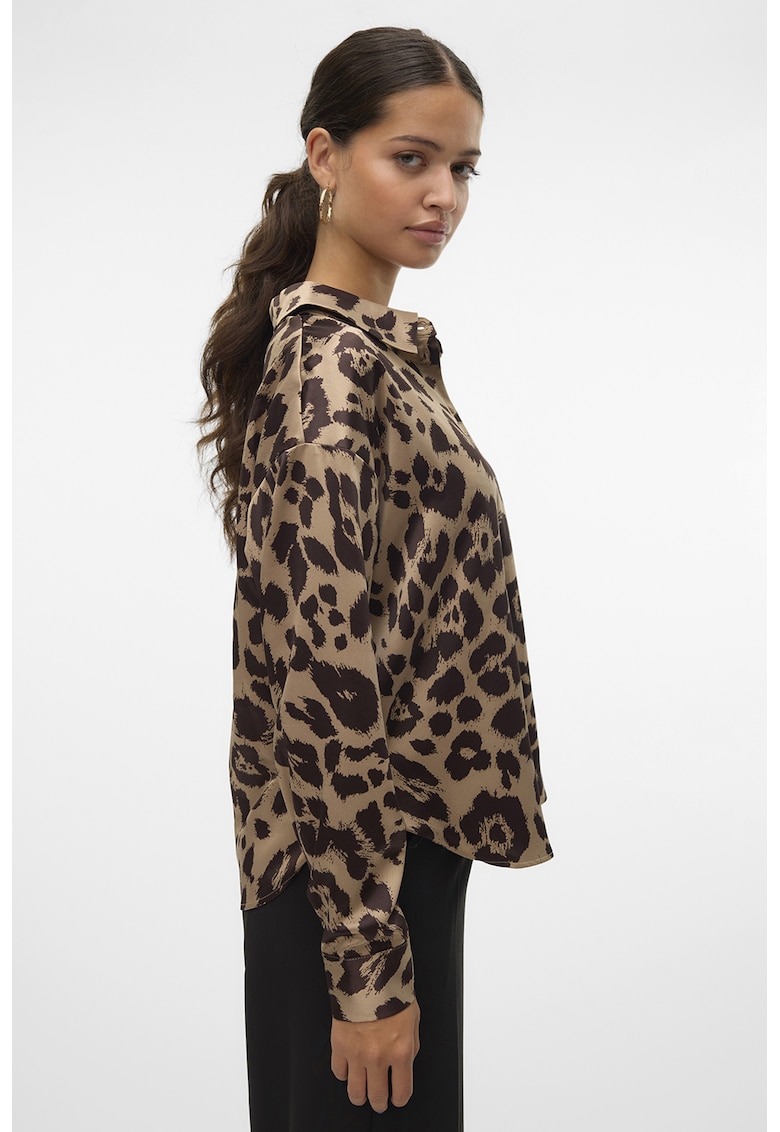 Camasa de satin cu maneci cazute Camasa de satin cu maneci cazute