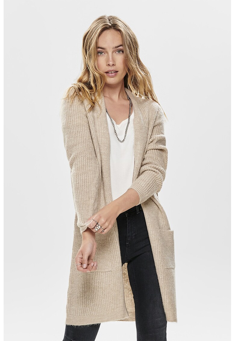 Cardigan midi fara inchidere Jade - Grej