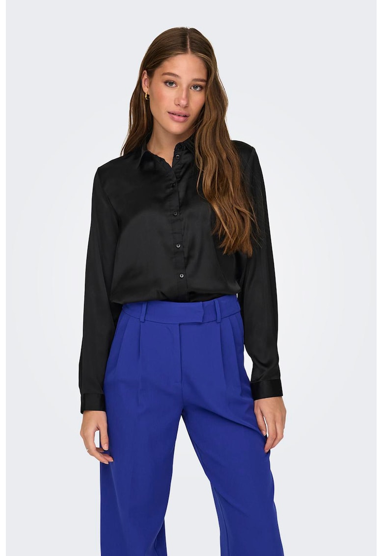 Camasa de satin Fifi - Negru
