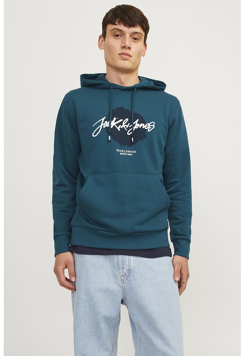 Hanorac cu imprimeu logo Tiley - Albastru petrol