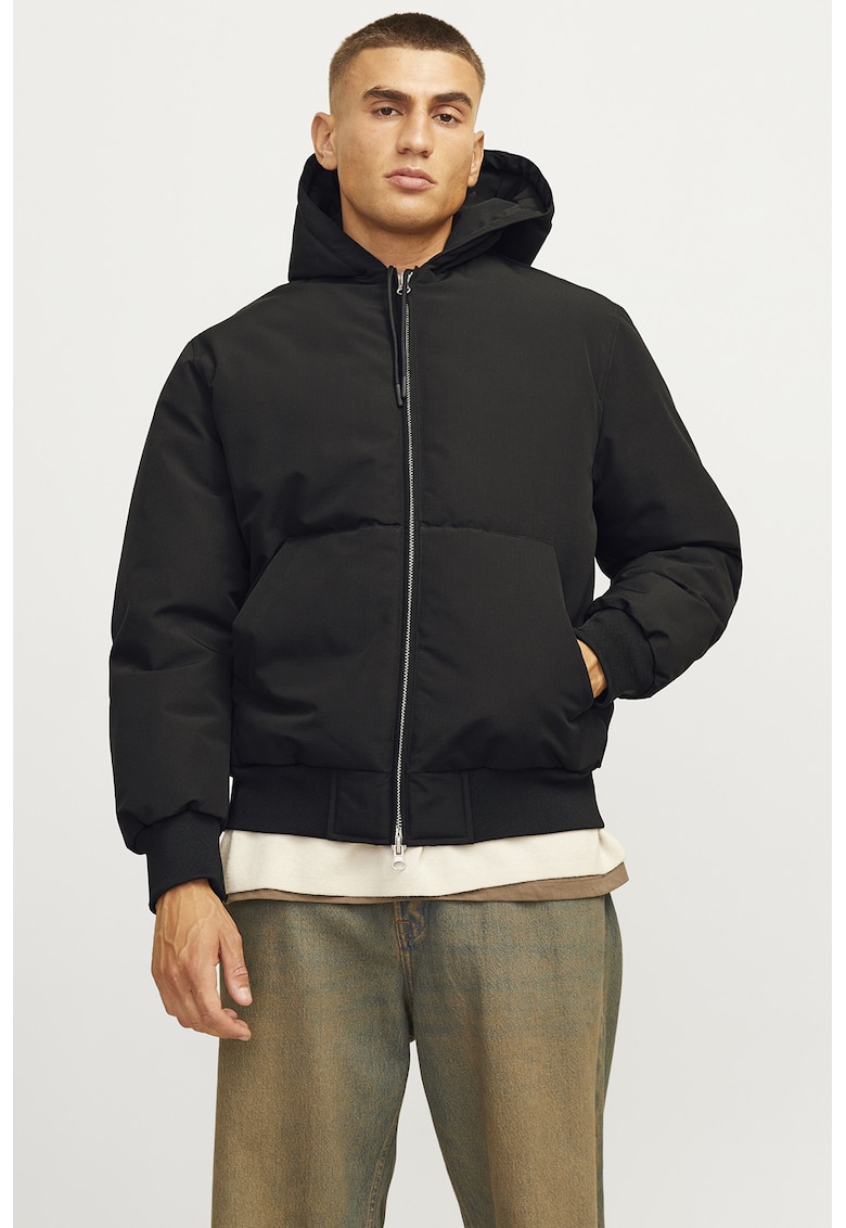 Geaca bomber cu gluga