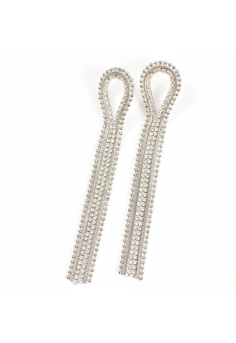 Cercei argintii cu pietre acrilice -  Paris