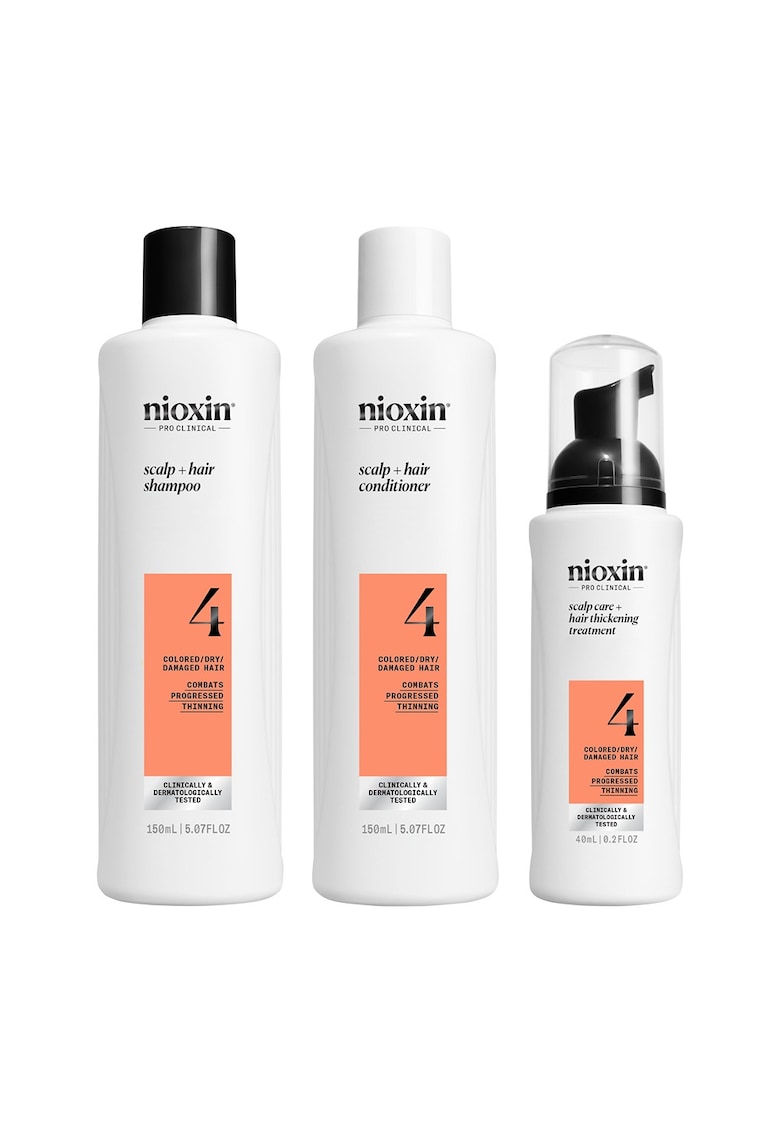 Set profesional impotriva ruperii System 4 pentru par vopsit sau deteriorat - subtiere avansata: Sampon - 150 ml + Balsam - 150 ml + Tratament - 40 ml - 340 ml