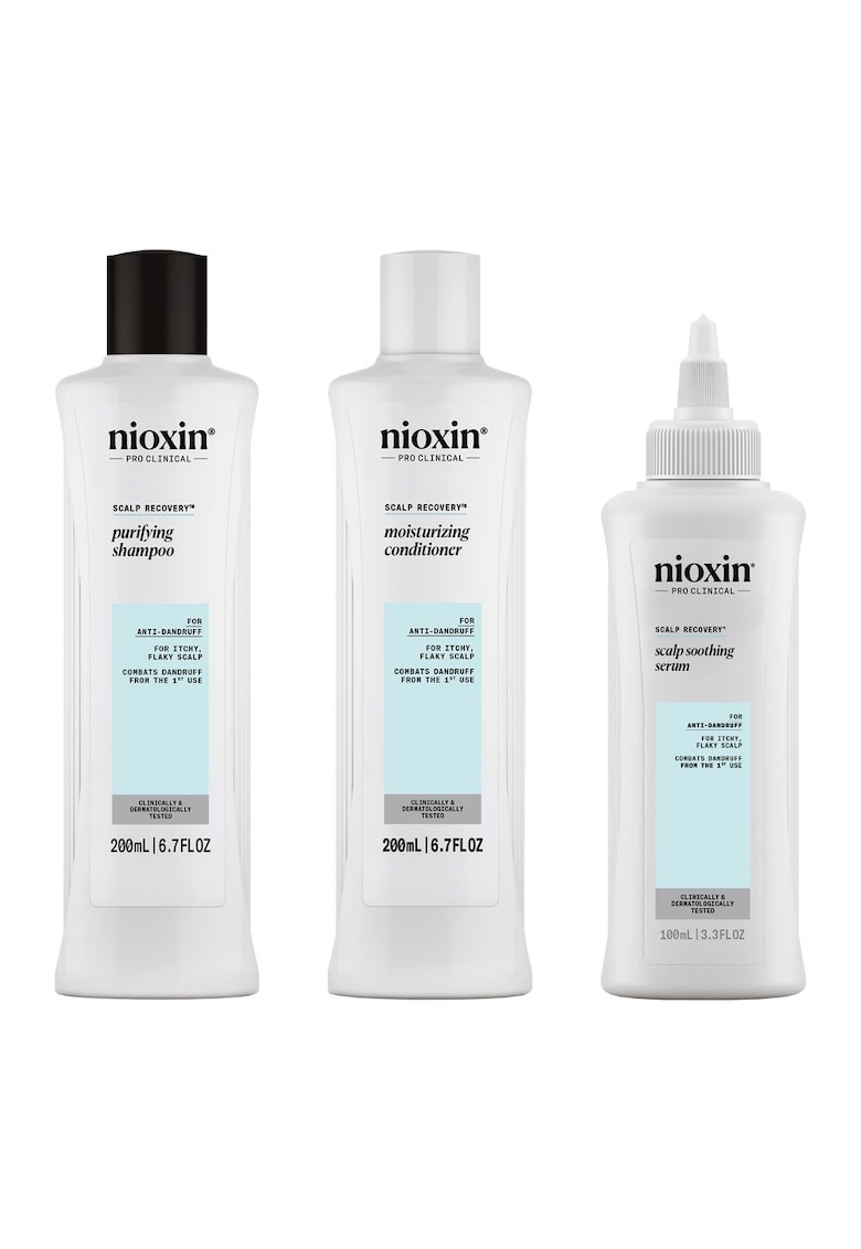 Set profesional antimatreata System Recovery pentru scalp iritat cu mancarimi: Sampon - 200 ml + Balsam - 200 ml + Tratament - 100 ml