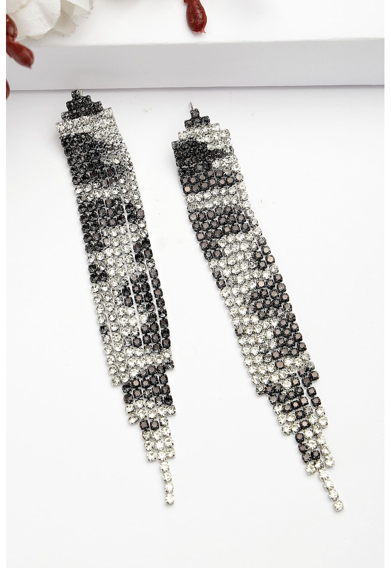 Cercei drop decorati cu cristale
