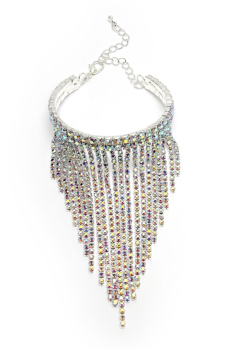 Bratara decorata cu cristale - Argintiu