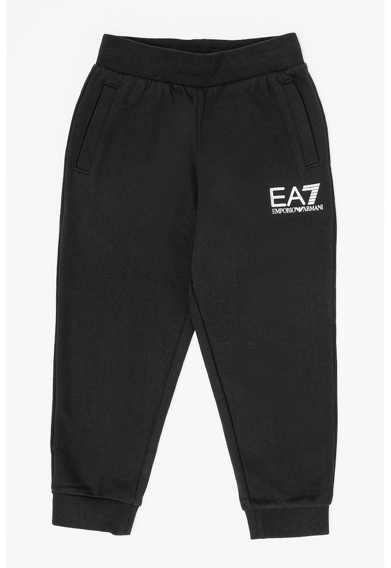 Pantaloni de trening relaxed fit din bumbac - Negru/Gri deschis