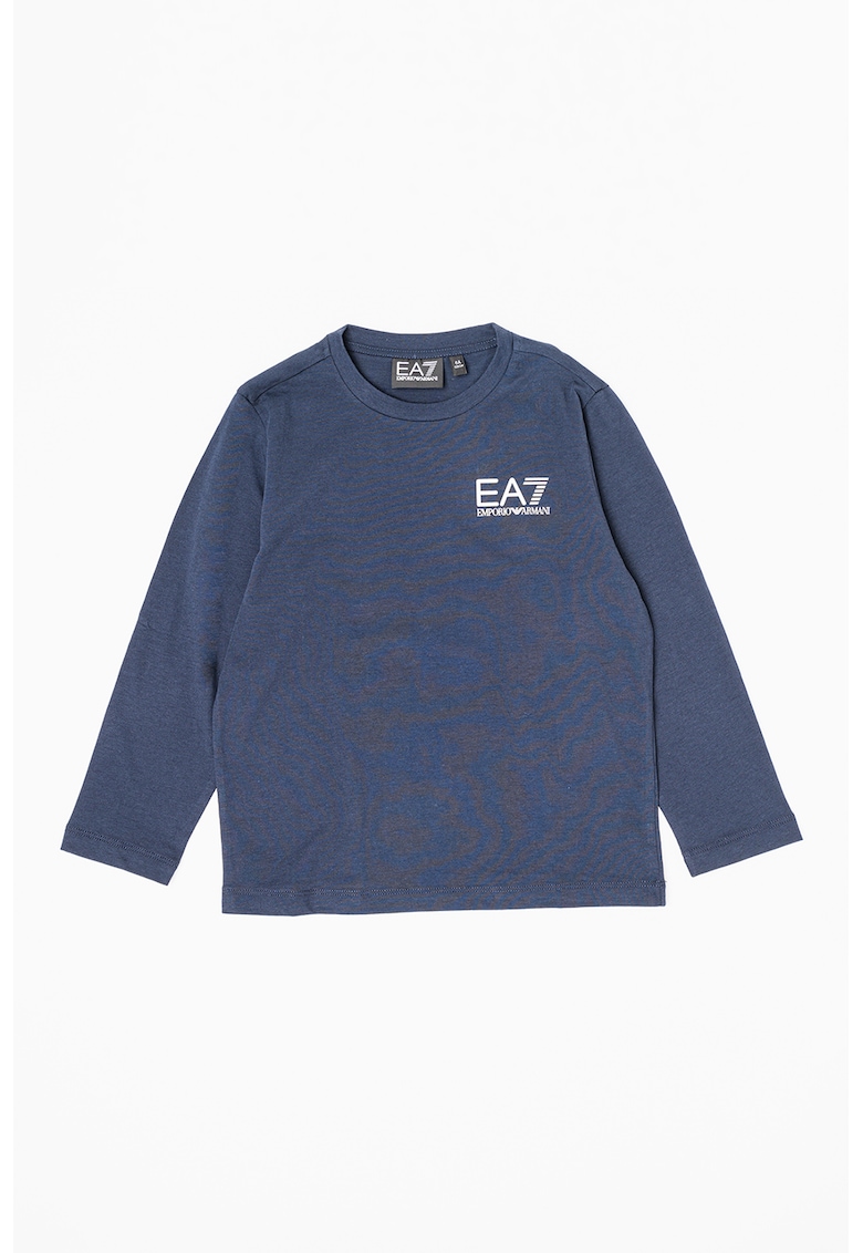 Bluza de bumbac cu logo pe piept