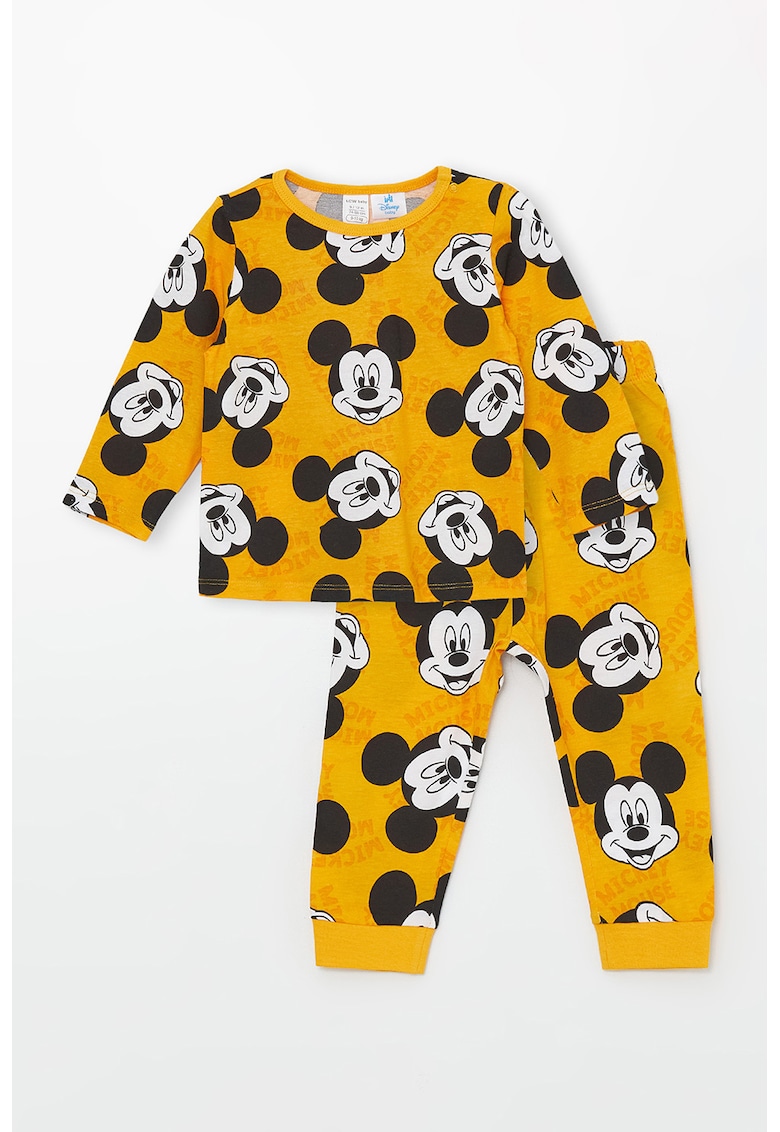 Pijama din bumbac cu Mickey Mouse