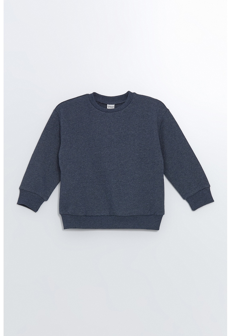 Bluza de trening din amestec de bumbac cu model uni Bluza de trening din amestec de bumbac cu model uni