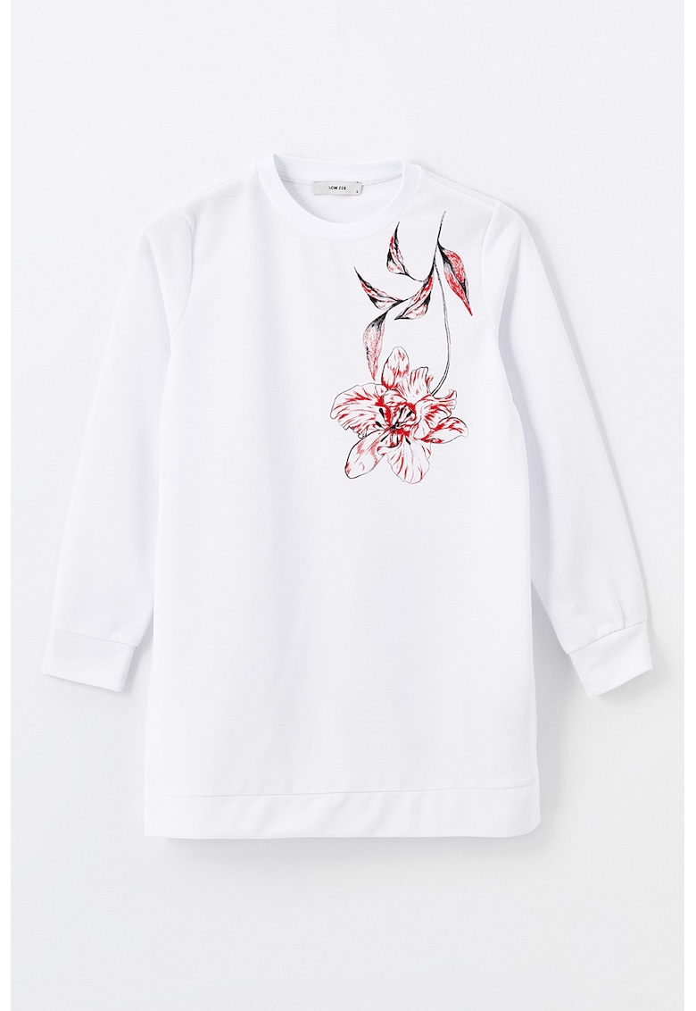 Bluza de trening lunga cu imprimeu - Rosu/Alb/Negru