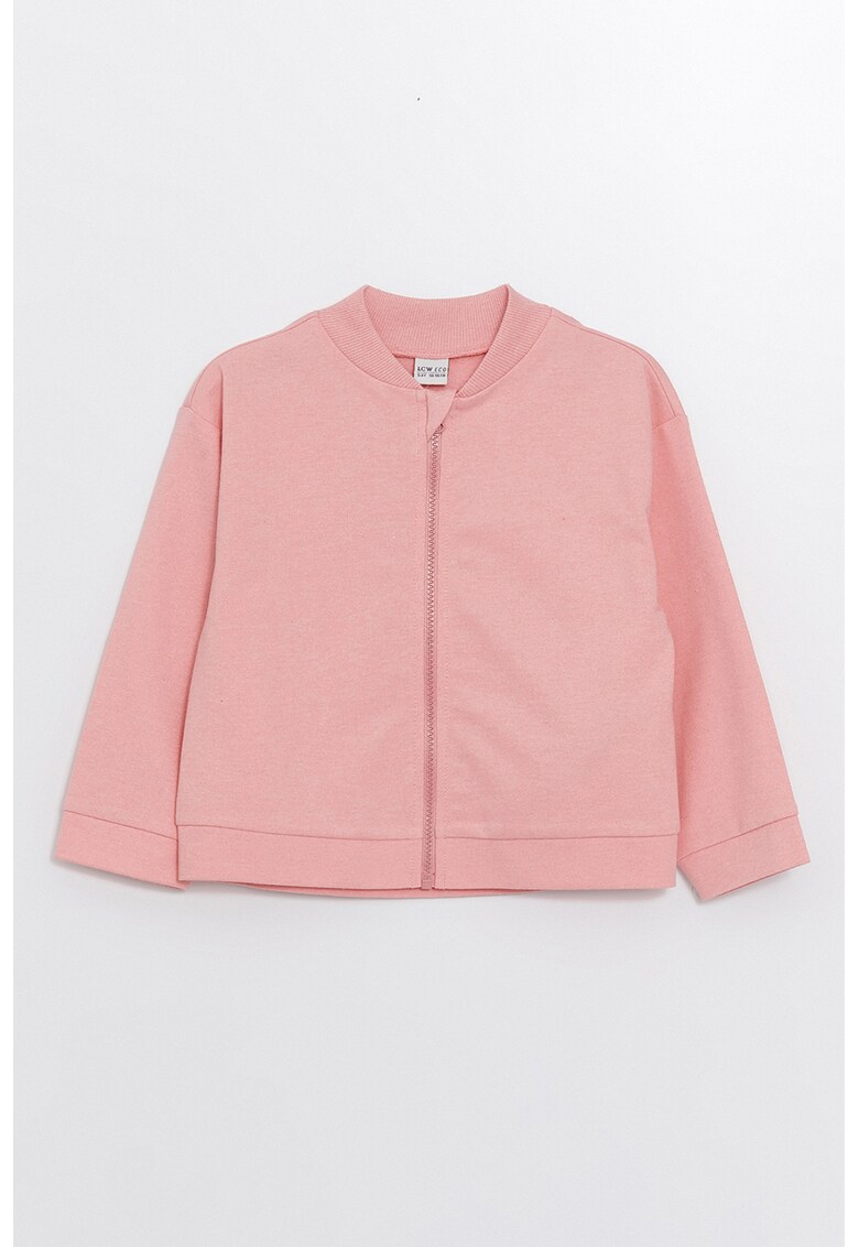 Bluza de trening uni cu fermoar - Roz pastel