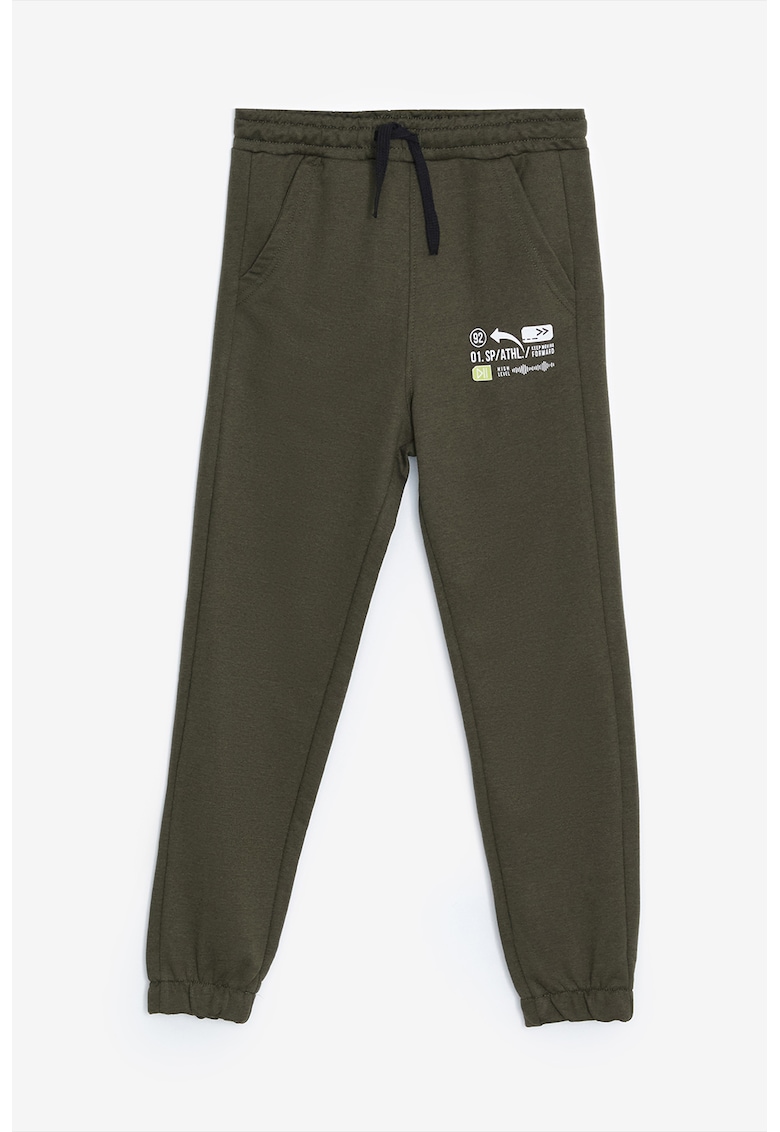 Pantaloni de trening regular fit cu text