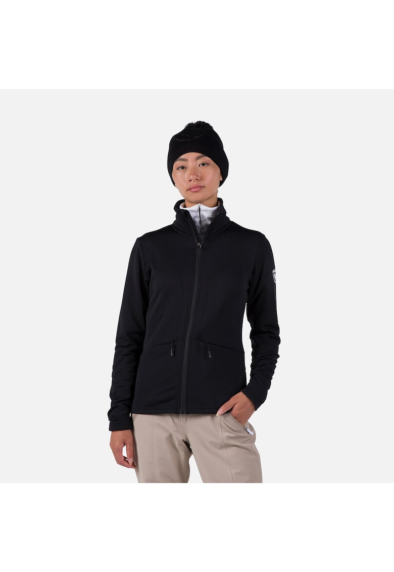 Jacheta Blackside fleece - cu fermoar - negru - pentru dama - Negru