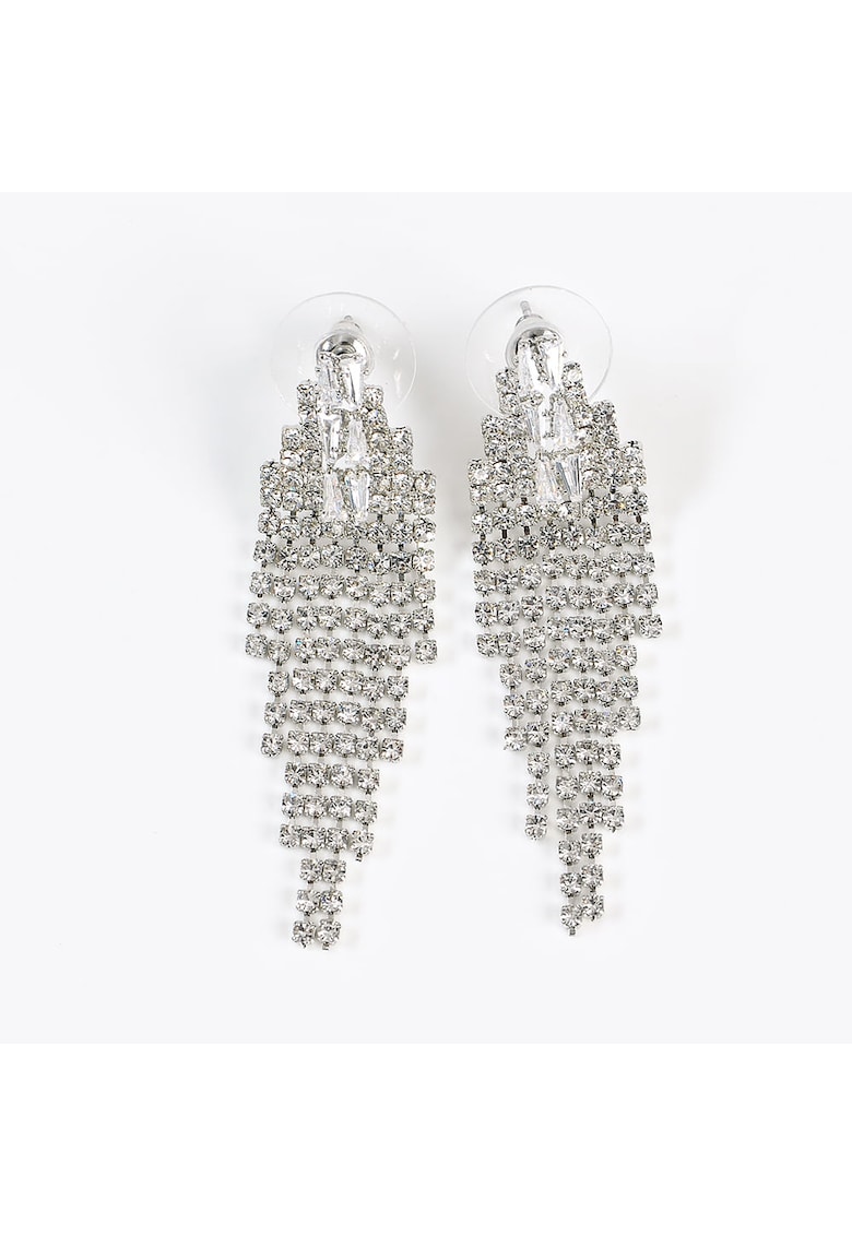 Cercei argintii eleganti cu franjuri -  Paris