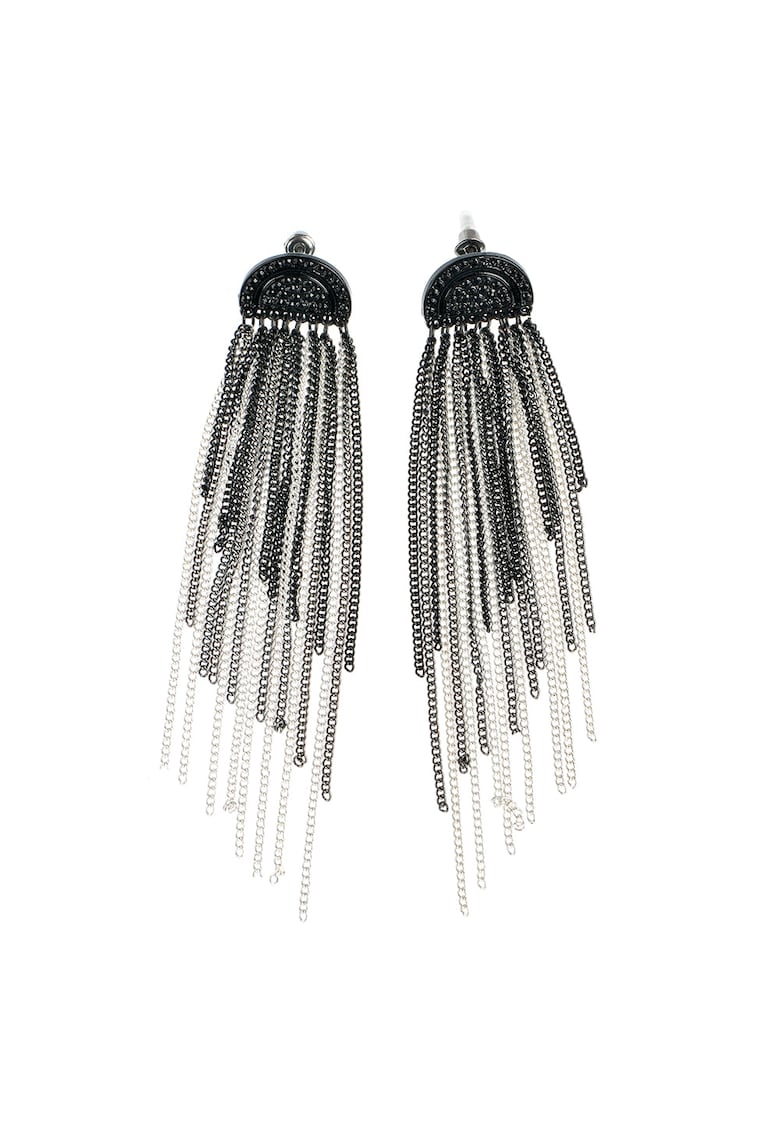 Cercei negri lungi cu franjuri -  Paris