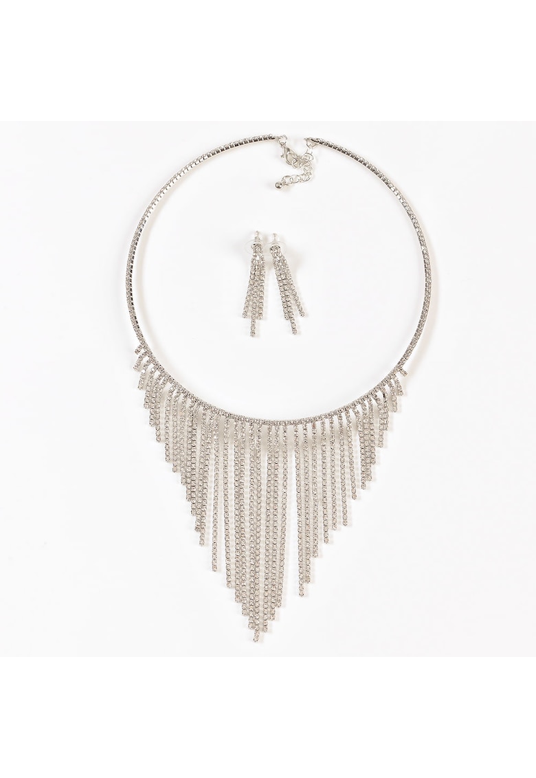 Set de ocazie colier si cercei cu pietre acrilice -  Paris