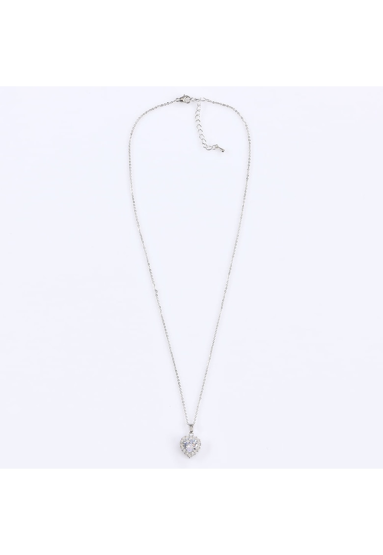 Colier argintiu cu pandantiv inima -  Paris