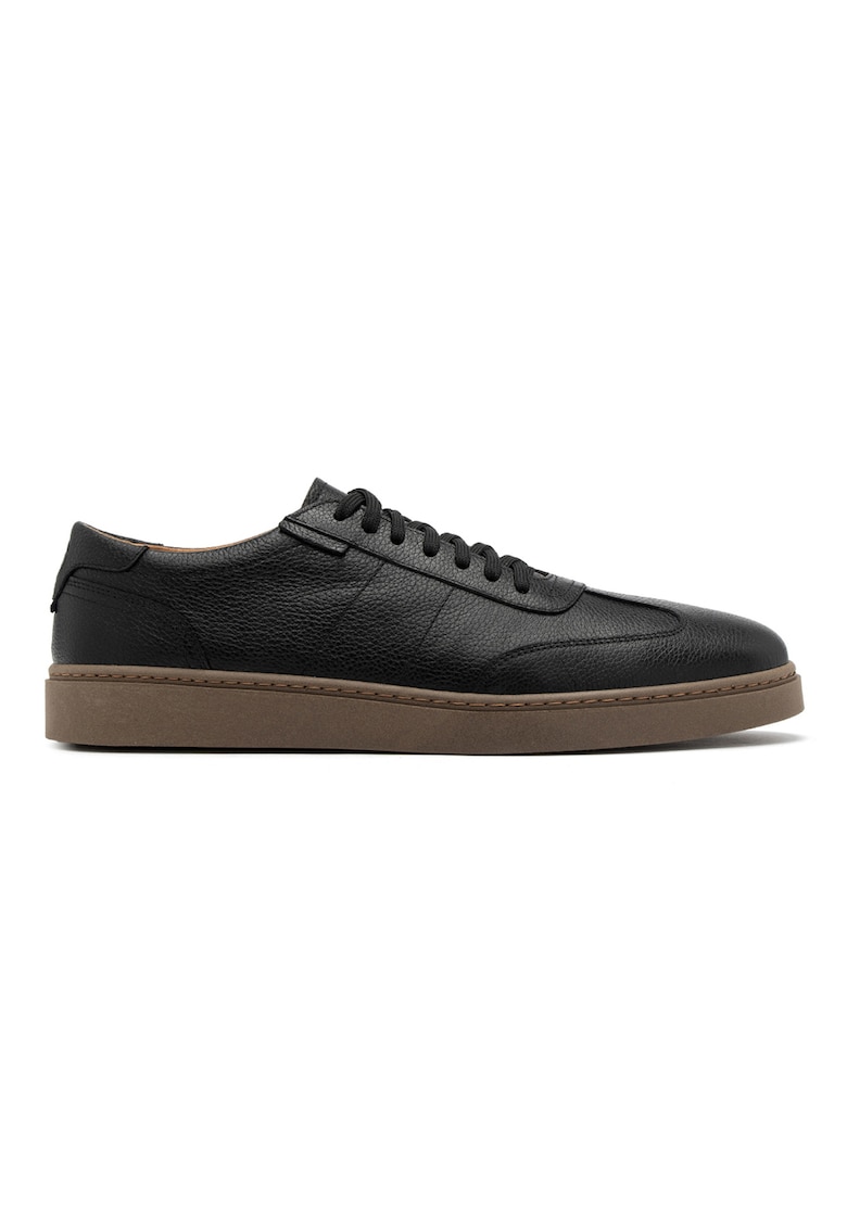 Pantofi sport low-cut din piele Ezra - Negru
