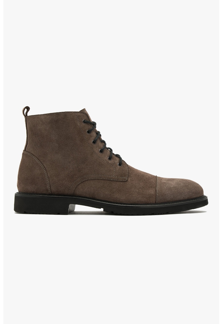 Ghete din piele cu aplicatie cap-toe John