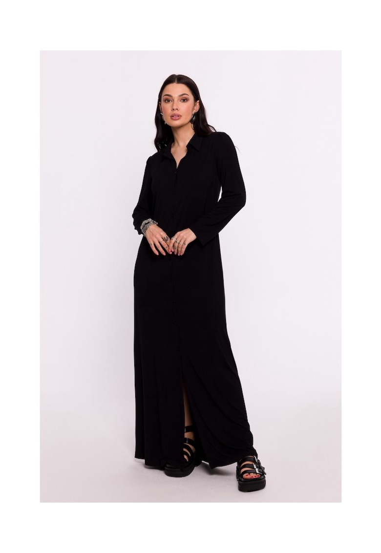 Rochie din vascoza cu nasturi -