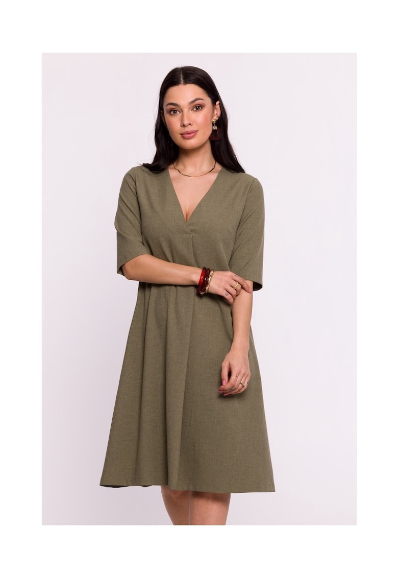 Rochie trapez cu decolteu in V -