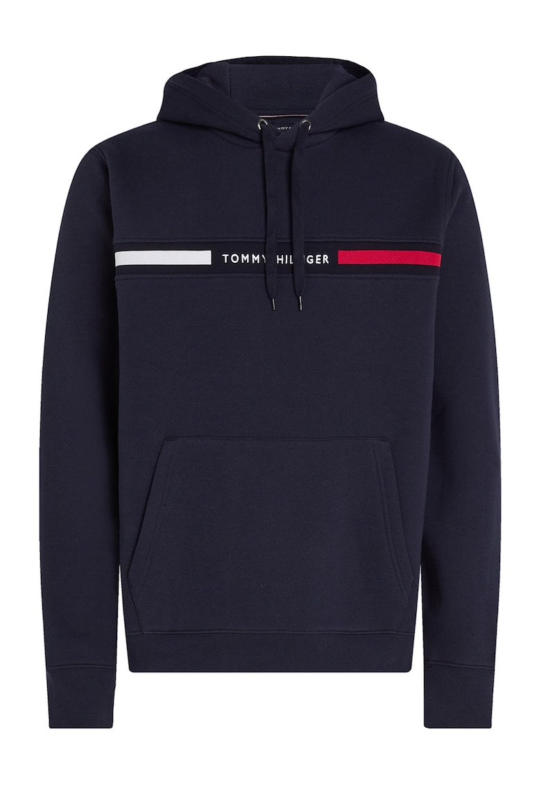 Hanorac din amestec de bumbac cu buzunar kangaroo - Albastru ultramarin