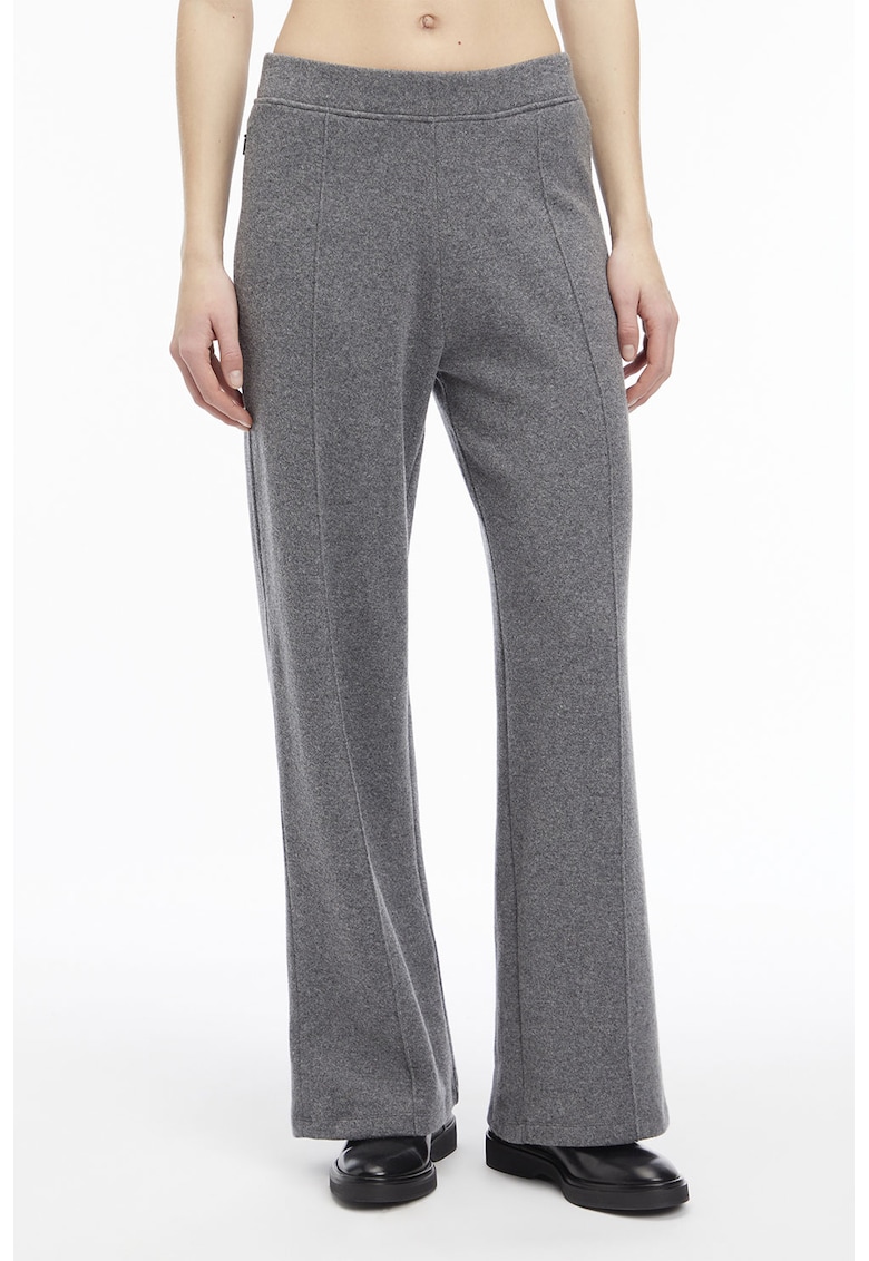 Pantaloni bootcut din amestec de lana