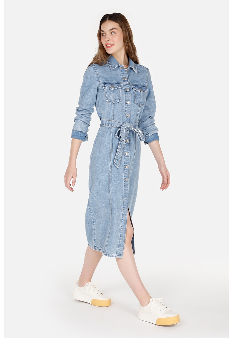 Rochie midi din denim