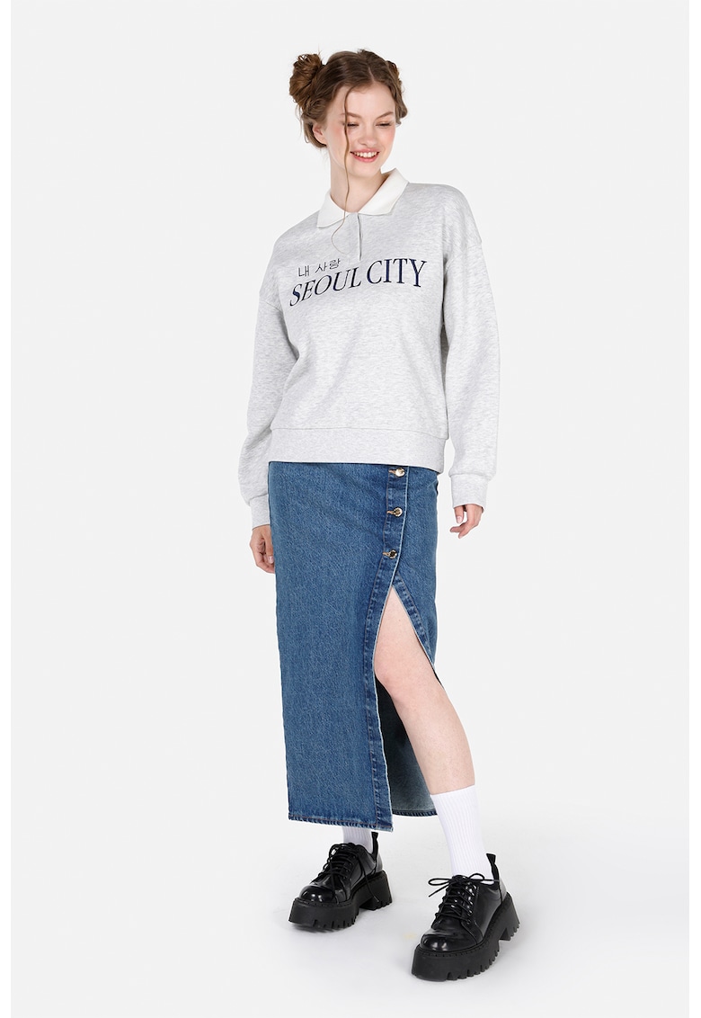 Fusta midi din denim