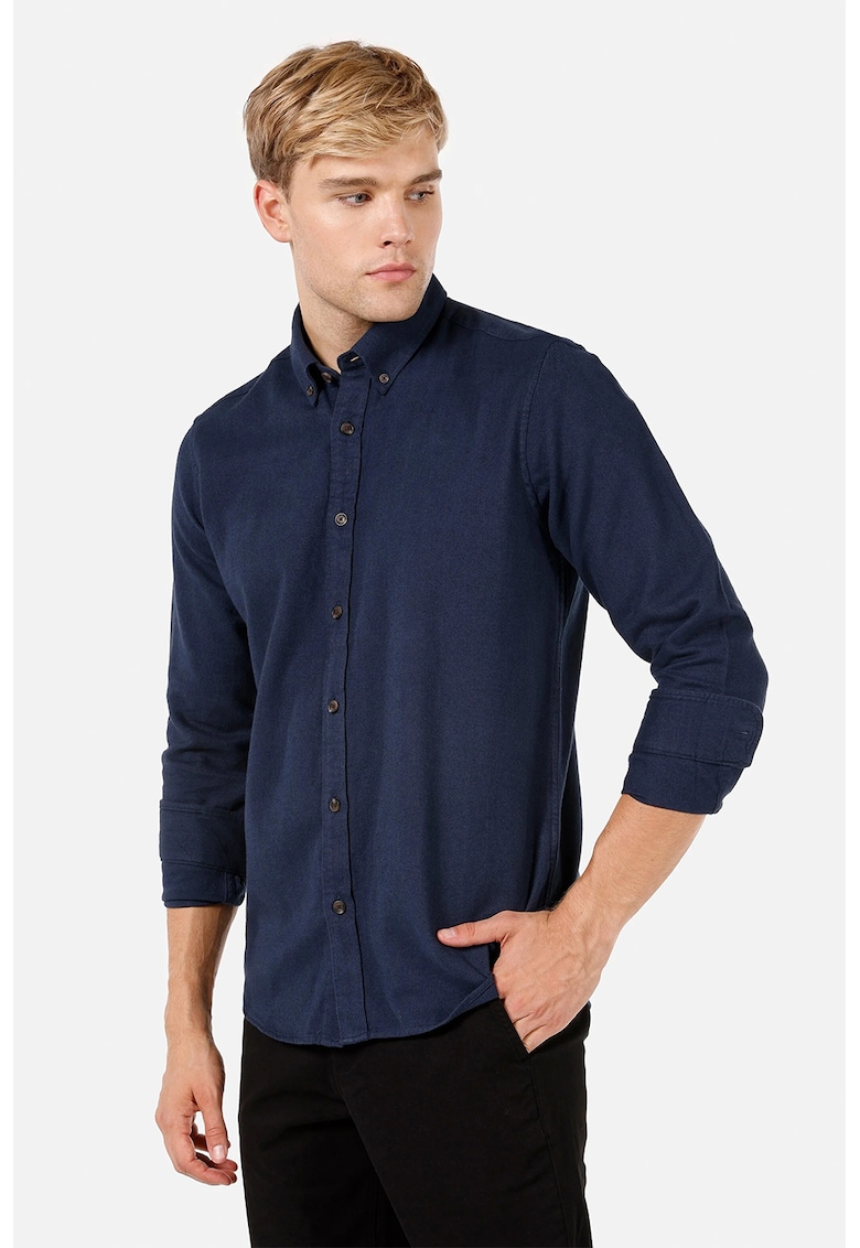 Camasa Oxford de bumbac - Bleumarin