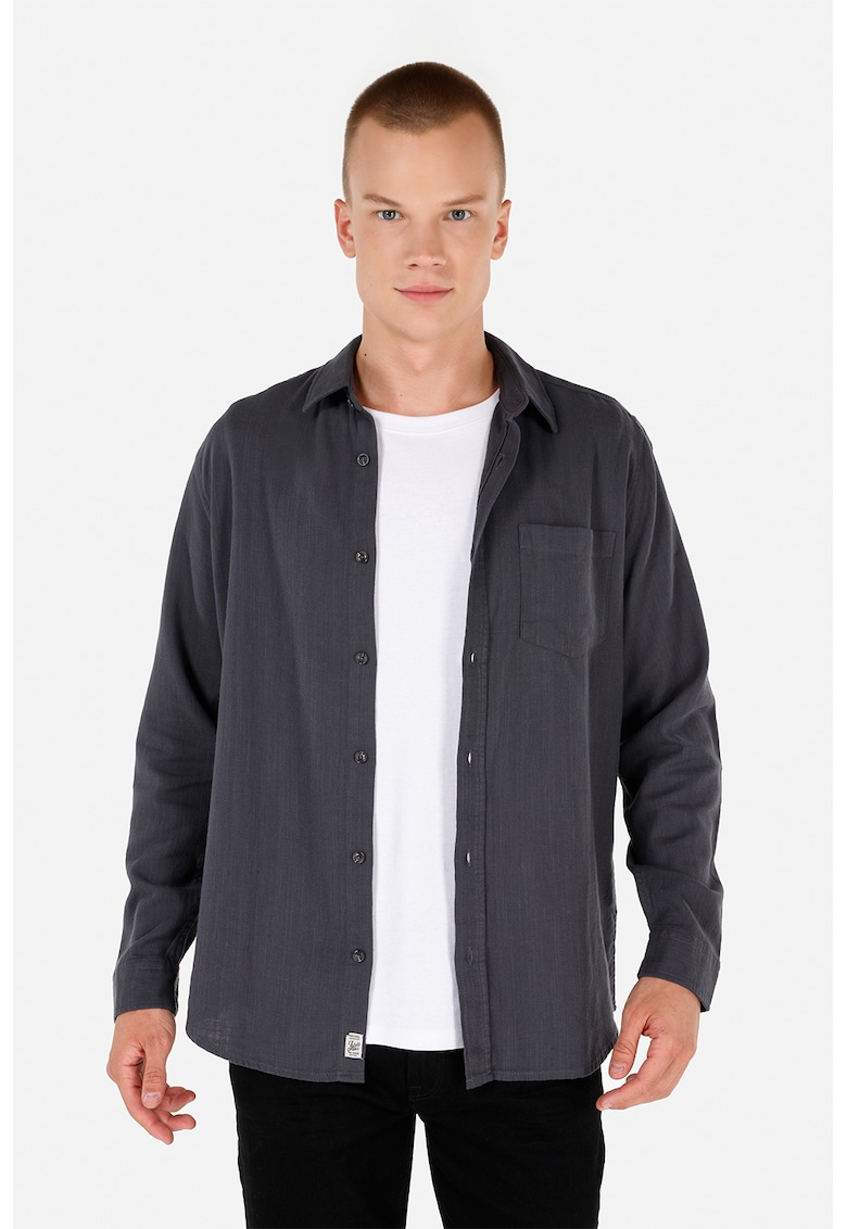 Camasa regular fit cu buzunar pe piept