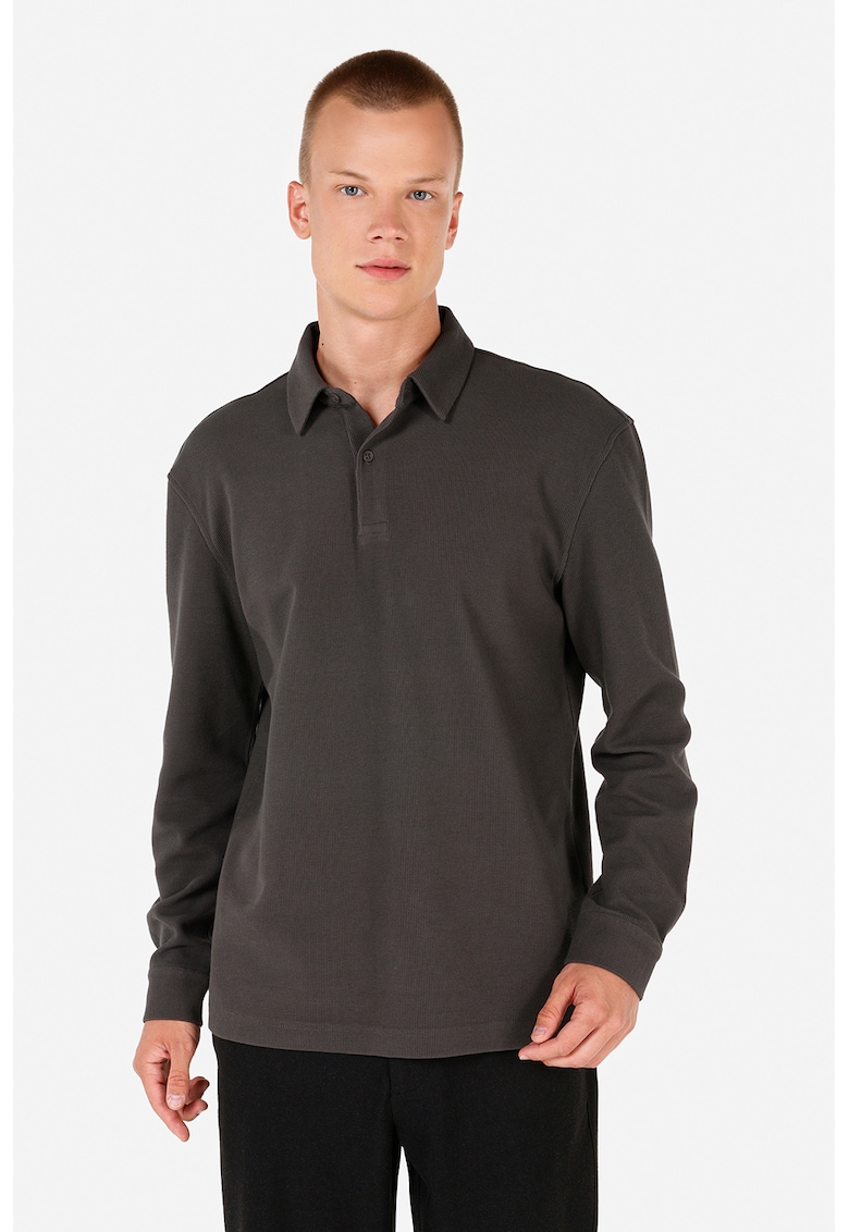 Bluza polo cu model uni