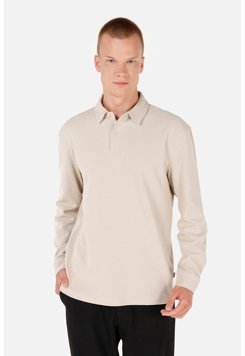 Bluza polo cu model uni