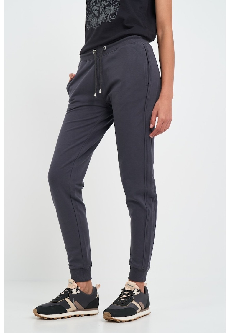 Pantaloni dama sport cu buzunare - Negru