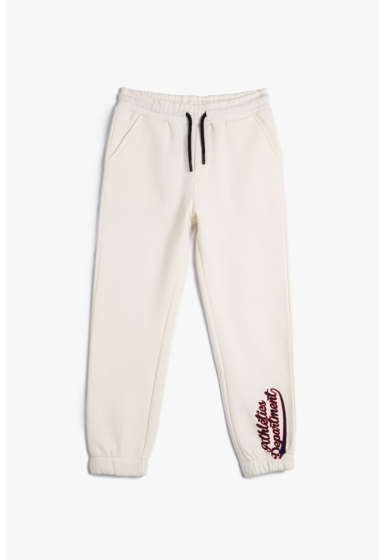 Pantaloni de trening din amestec de bumbac cu buzunare laterale