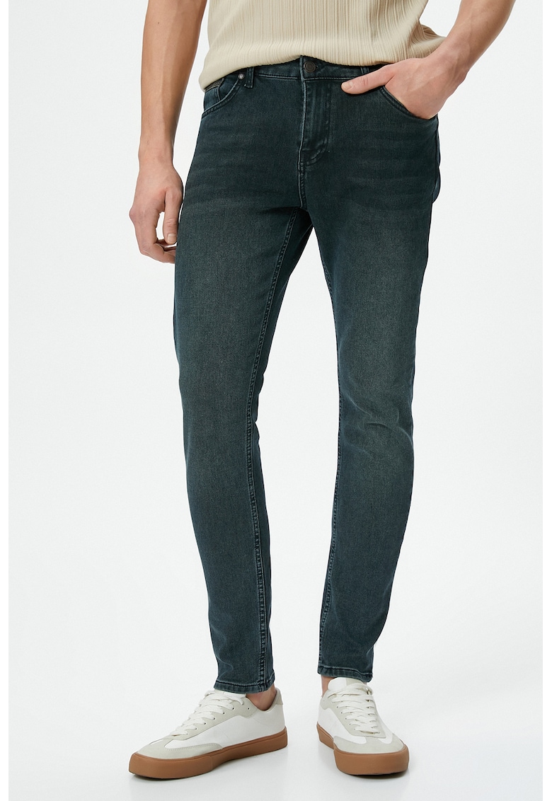 Blugi skinny cu aspect decolorat Michael