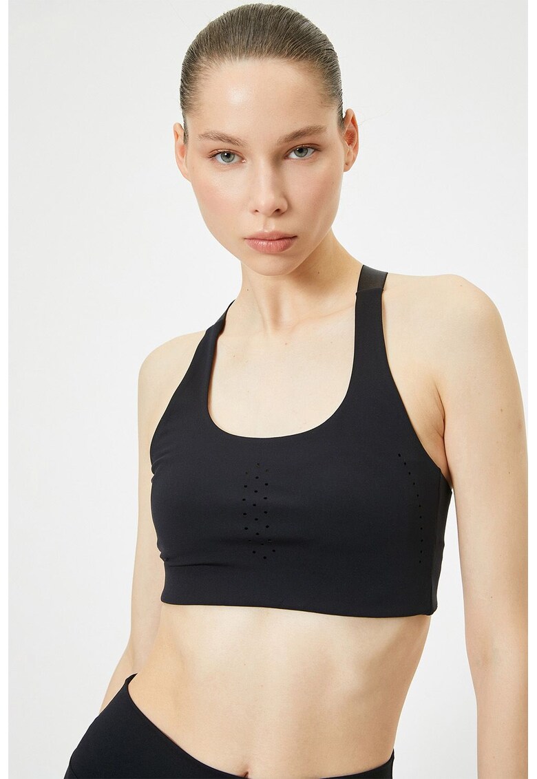 Bustiera racerback uni - Negru stins