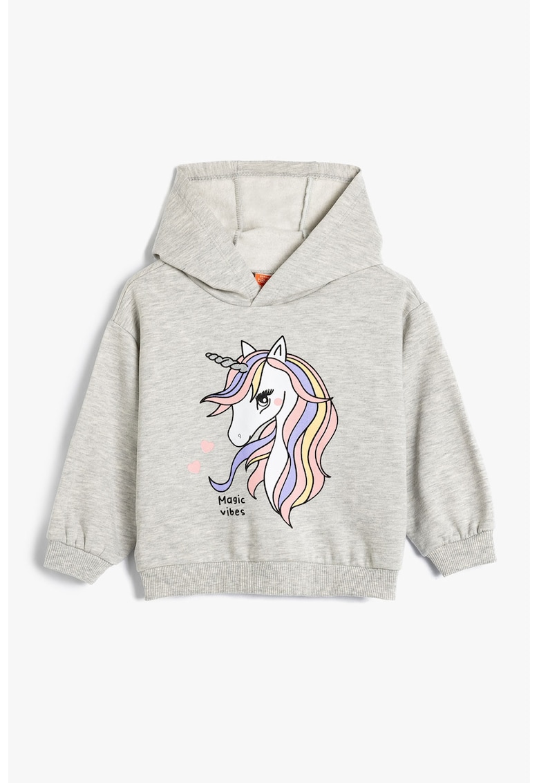 Hanorac din amestec de bumbac cu imprimeu