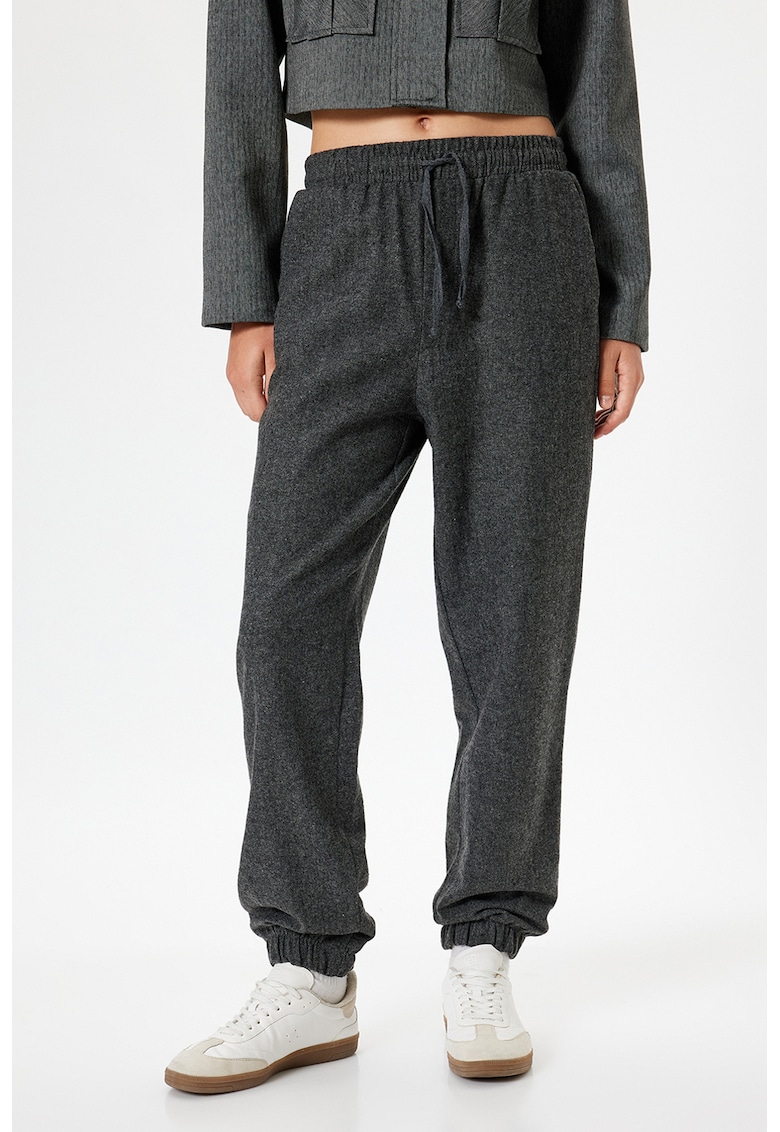 Pantaloni regular fit de trening cu snur