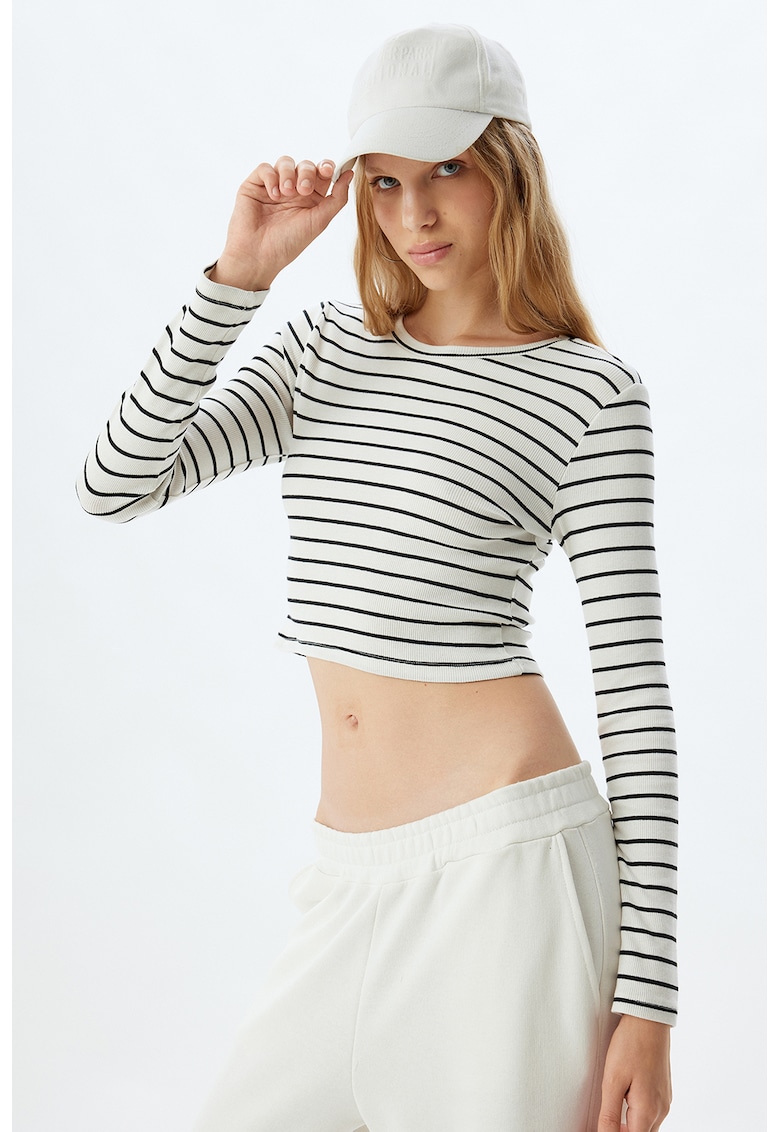 Set de bluze crop din amestec de bumbac - 2 piese