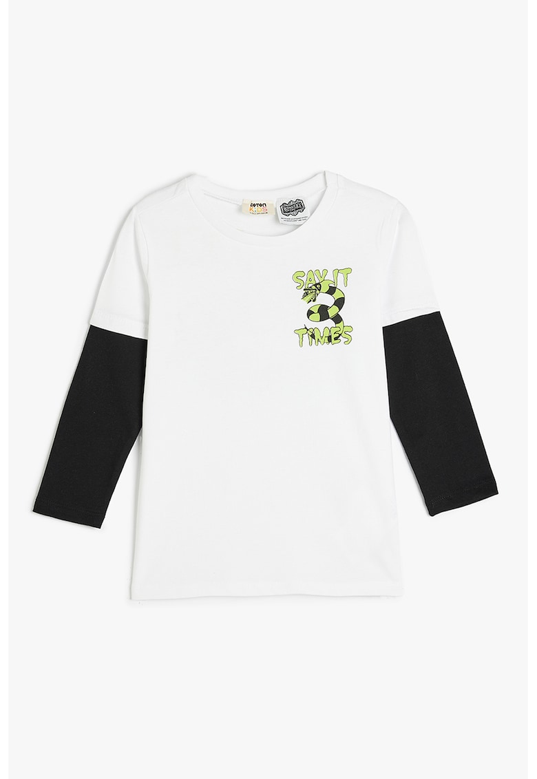 Bluza de bumbac cu model grafic