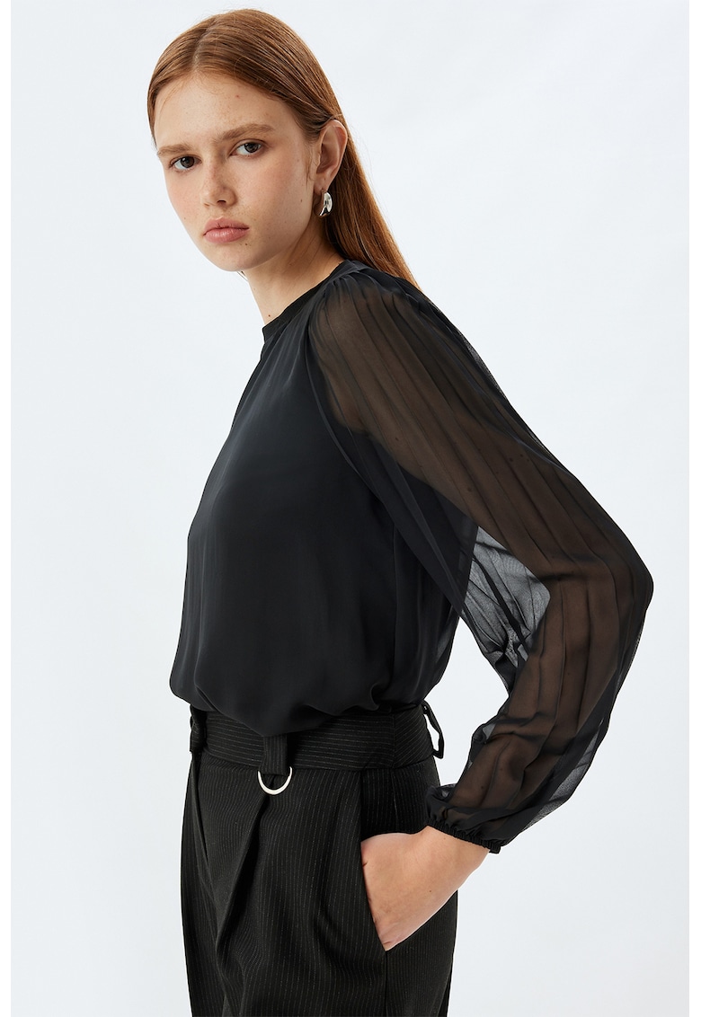 Bluza cu maneci transparente