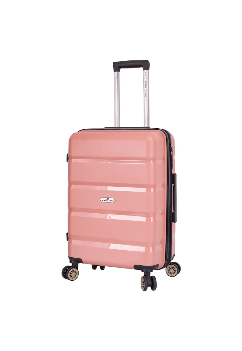 Troler Mediu Extensibil Polipropilena - Madisson - SW43603 - 4 Roti Duble - Cifru TSA - 63 cm - Rose