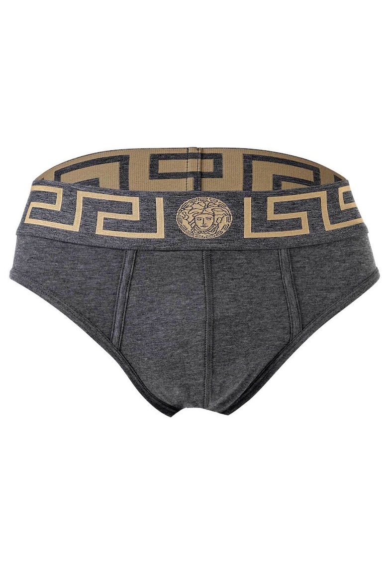 Chiloti cu banda logo in talie - Gri inchis