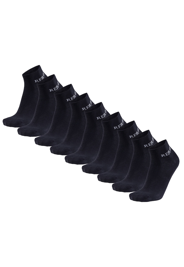 Set de sosete scurte unisex - 9 perechi - Negru