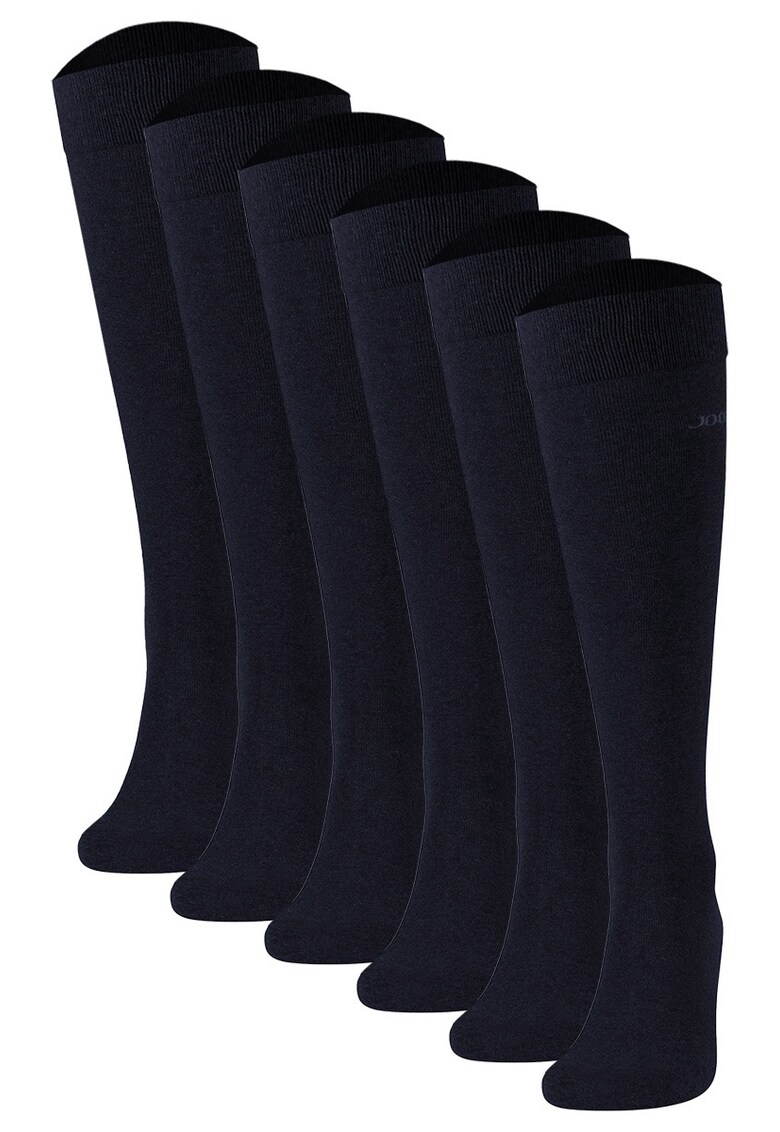 Set de sosete lungi pana la genunchi- 6 perechi - Albastru inchis