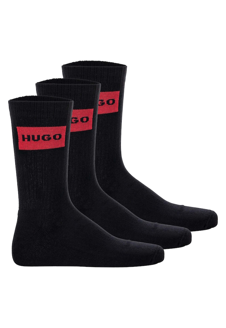 Set de sosete lungi cu logo - 3 perechi